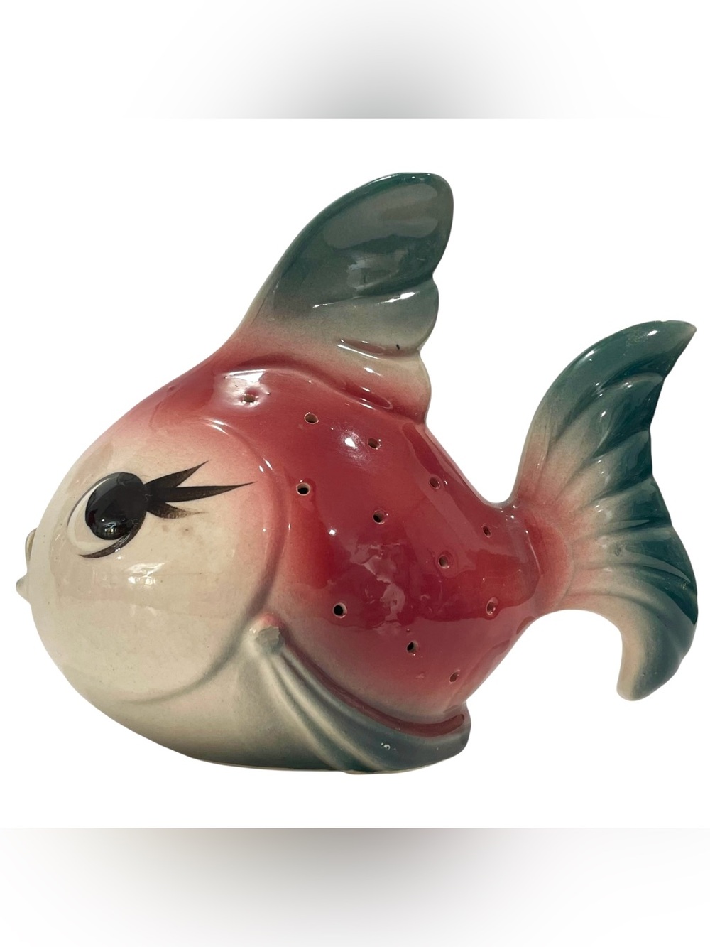 Vintage 1950s Starnes Germany Kitschy Fish Appetizer Pick Holder Toothpick